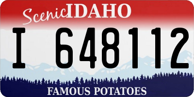 ID license plate I648112