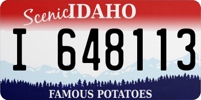 ID license plate I648113