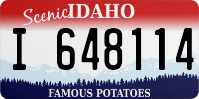 ID license plate I648114