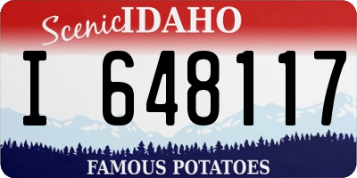 ID license plate I648117