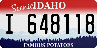 ID license plate I648118