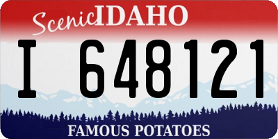 ID license plate I648121