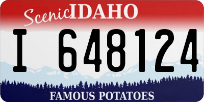 ID license plate I648124