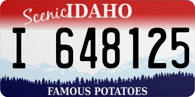 ID license plate I648125