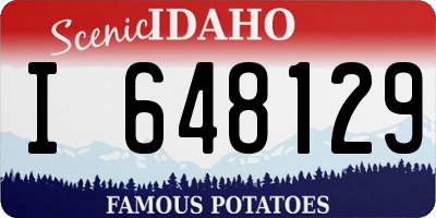 ID license plate I648129