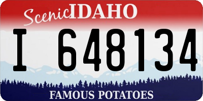 ID license plate I648134