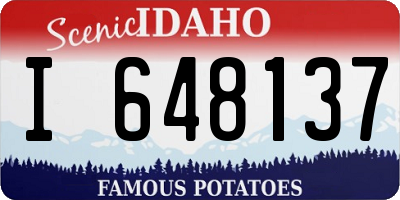 ID license plate I648137