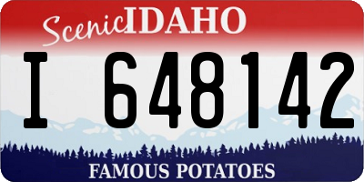 ID license plate I648142