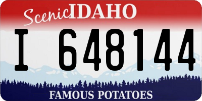 ID license plate I648144