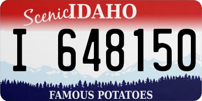 ID license plate I648150