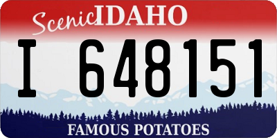 ID license plate I648151