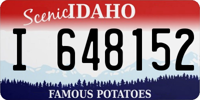 ID license plate I648152