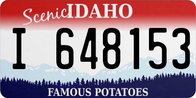 ID license plate I648153