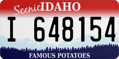 ID license plate I648154