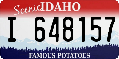 ID license plate I648157