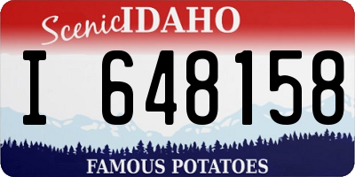 ID license plate I648158