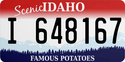 ID license plate I648167