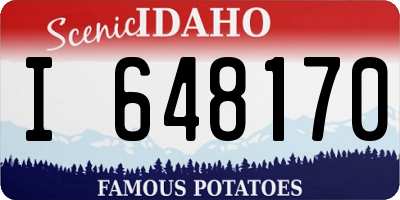 ID license plate I648170