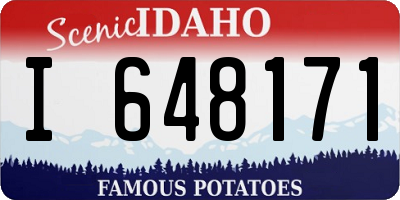 ID license plate I648171