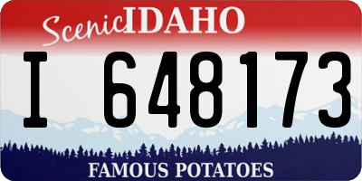 ID license plate I648173