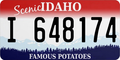 ID license plate I648174