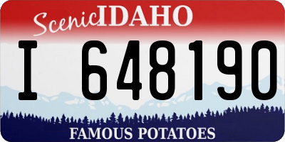 ID license plate I648190