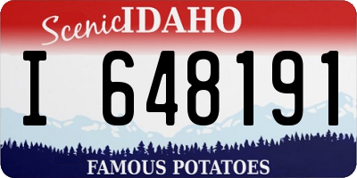 ID license plate I648191