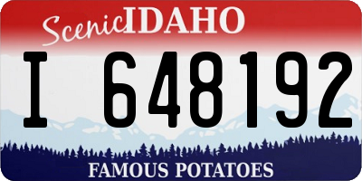 ID license plate I648192
