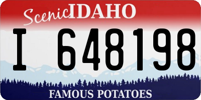 ID license plate I648198