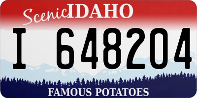 ID license plate I648204