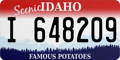 ID license plate I648209