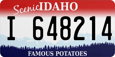 ID license plate I648214