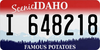 ID license plate I648218