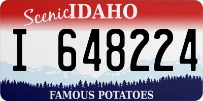 ID license plate I648224