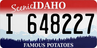ID license plate I648227
