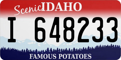 ID license plate I648233