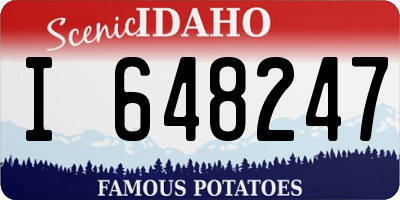ID license plate I648247