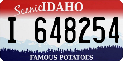 ID license plate I648254