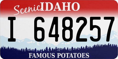 ID license plate I648257