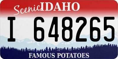 ID license plate I648265