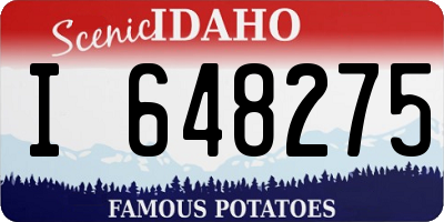 ID license plate I648275