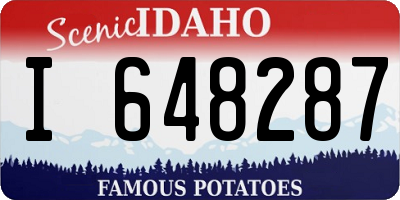 ID license plate I648287