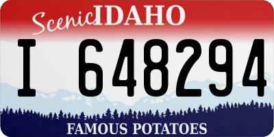 ID license plate I648294