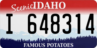 ID license plate I648314