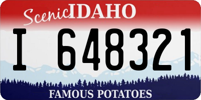 ID license plate I648321
