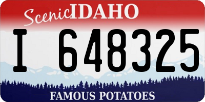 ID license plate I648325