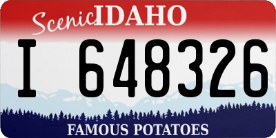ID license plate I648326