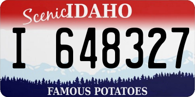 ID license plate I648327