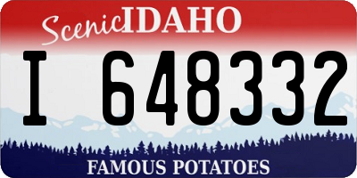 ID license plate I648332