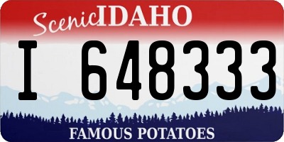 ID license plate I648333